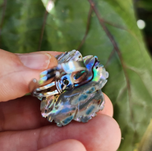 FP Jewelry Ring Natural Mother of Pearl Abalone Genuine Pearl Boho - Picture 7 of 11